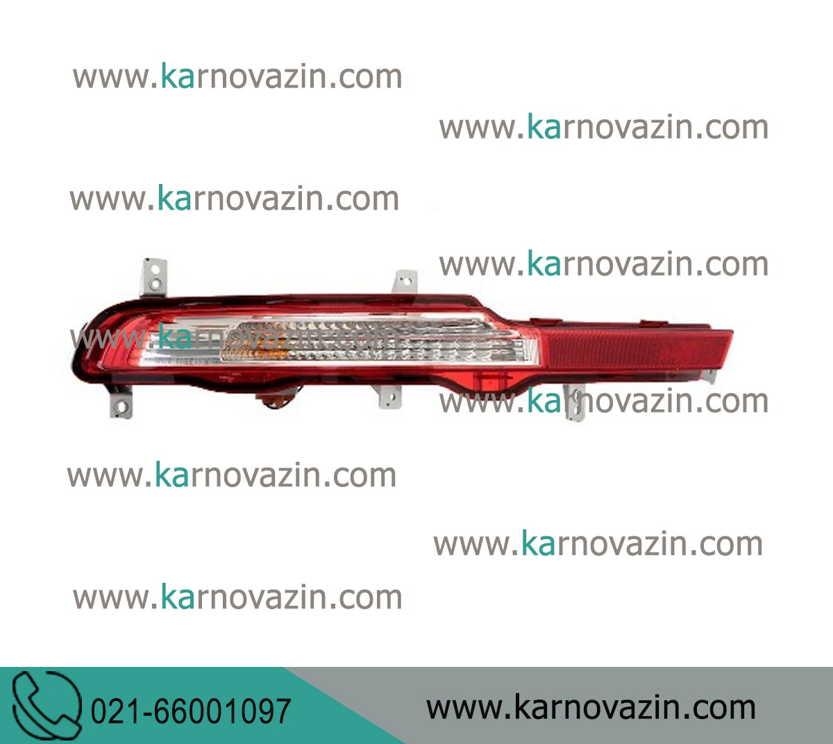Night view on the rear bumper